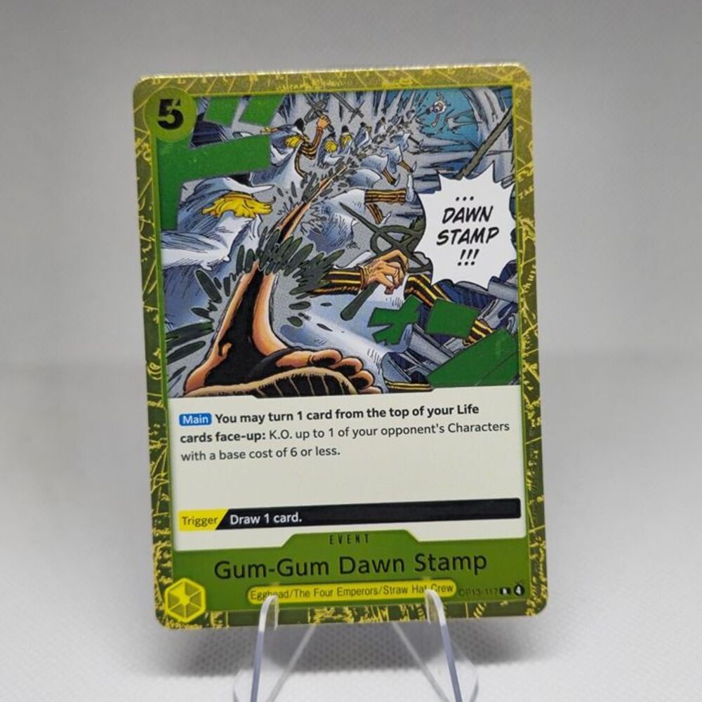 Gum-Gum Dawn Stamp OP13-117 One Piece holo